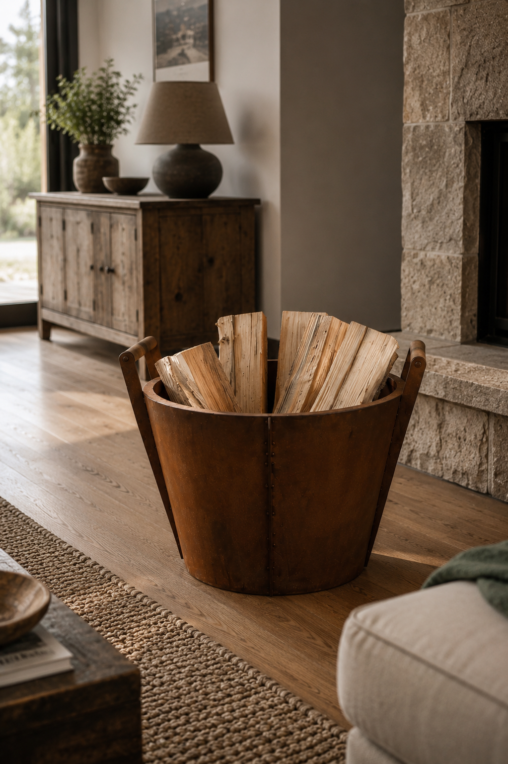 Holzkorb/Pflanzkübel -Kuba-
