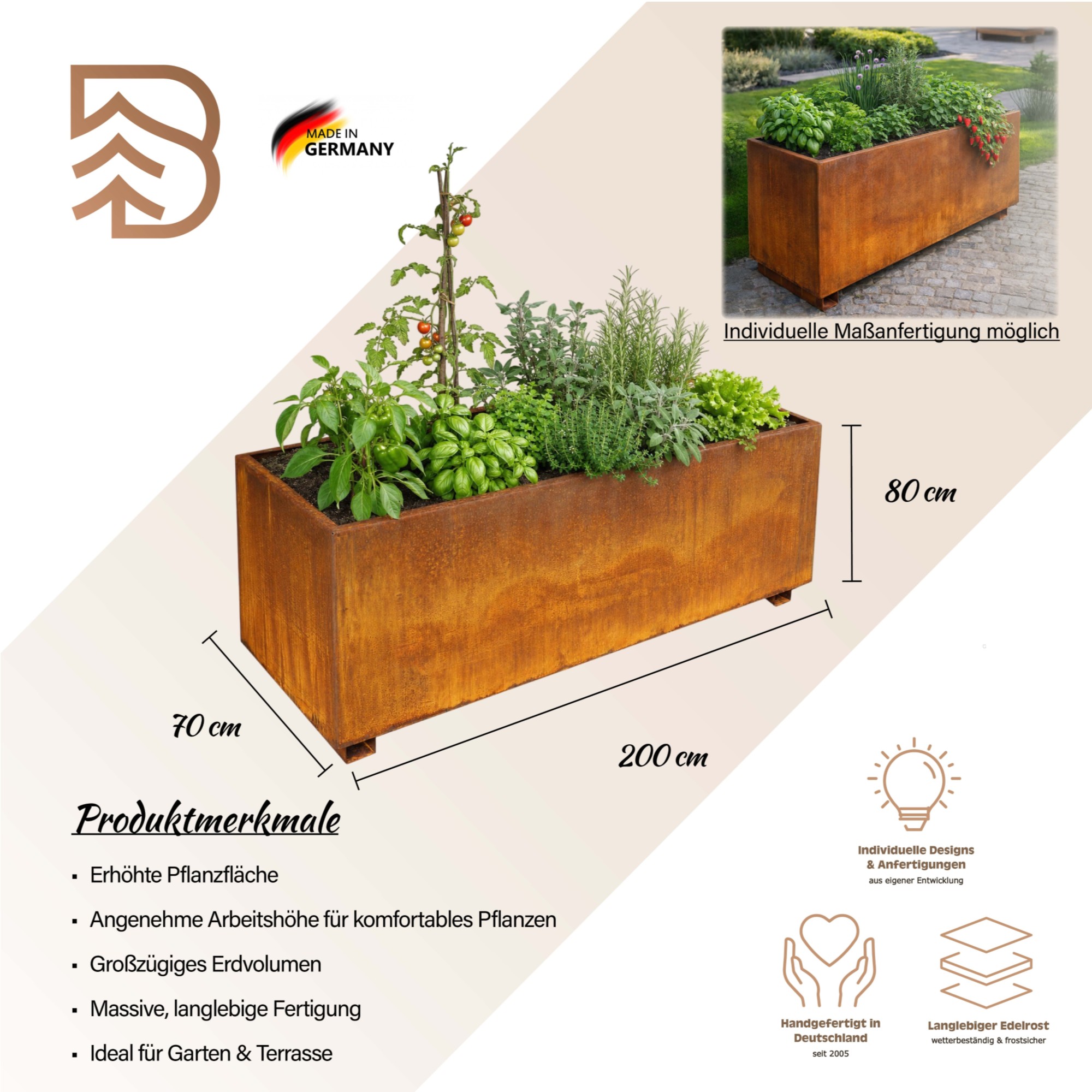 Hochbeet -2000- inkl. Zwischenboden – Bild 6