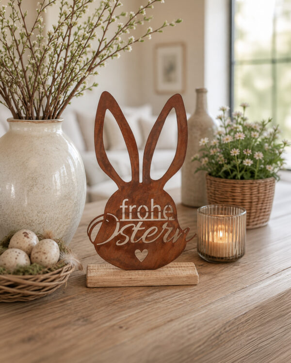 Frohe Ostern auf Fichtenholz