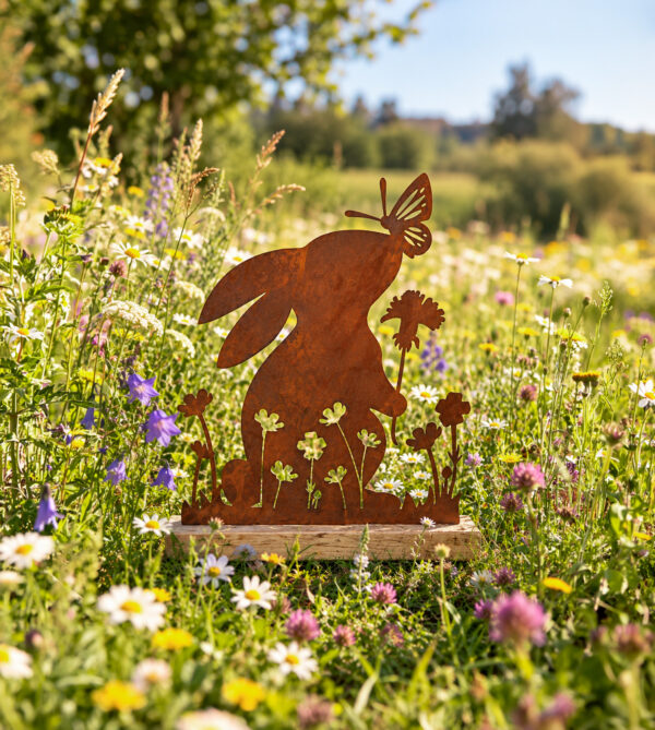Hase -Amy- auf Fichtenholz