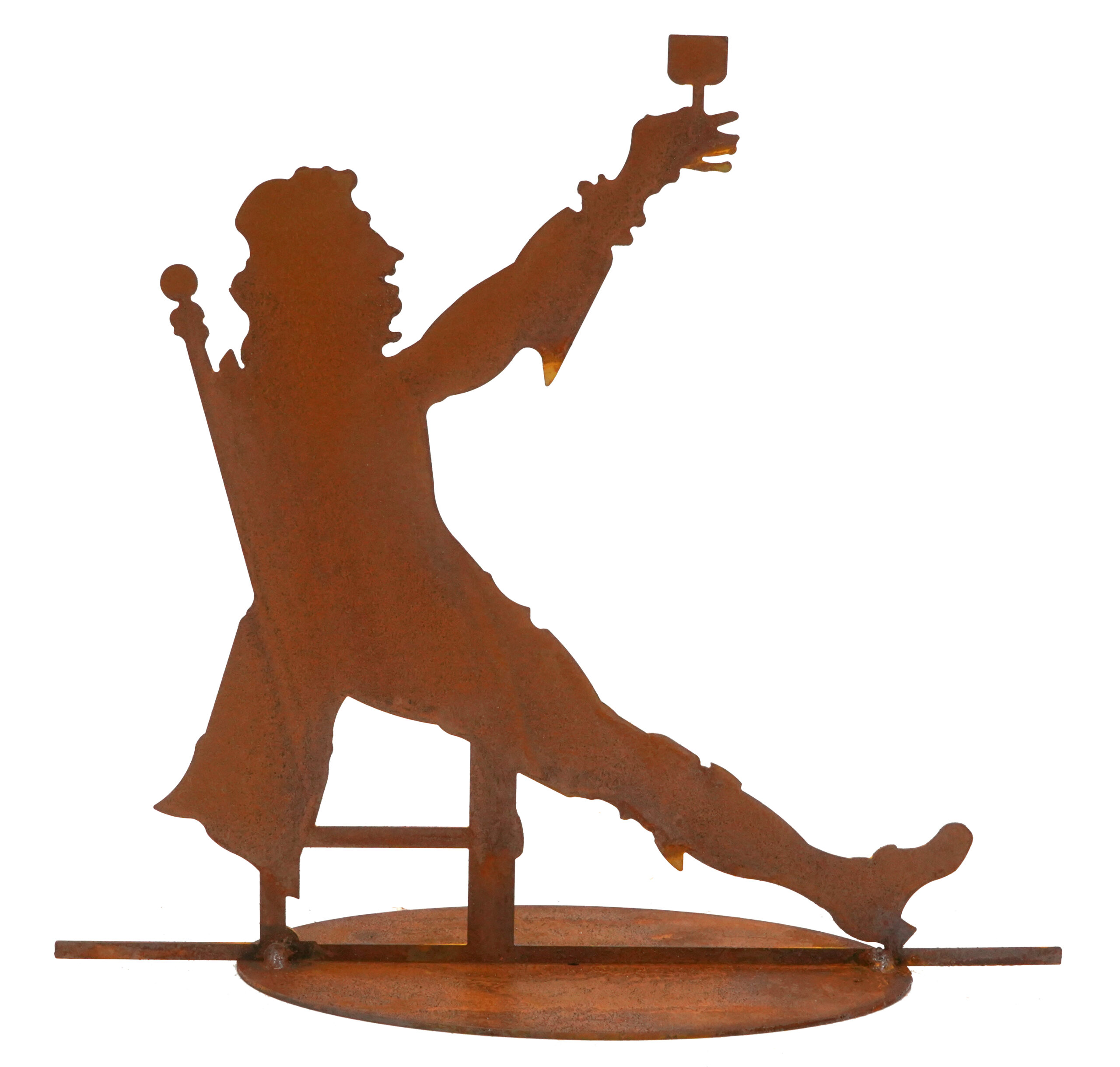 Weintrinker auf Bodenplatte