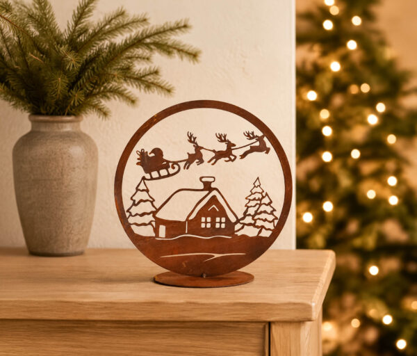 Weihnachtslandschaft auf Bodenplatte
