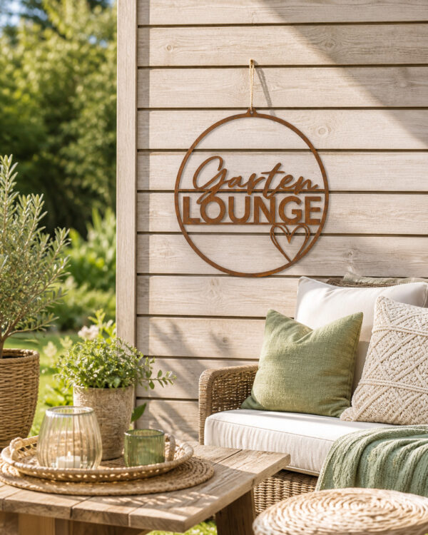 Schild -Gartenlounge- zum Hängen