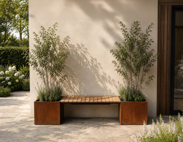 Gartenbank -Valencia- mit Pflanzeinfassung