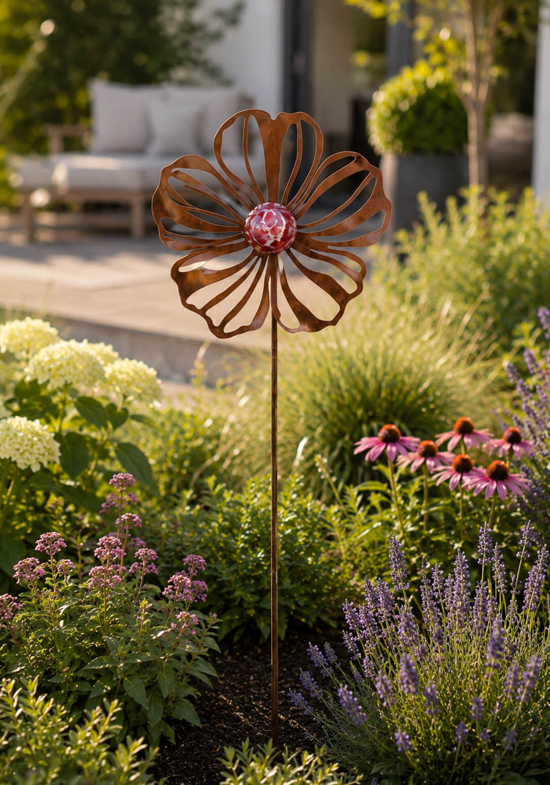 Blume -Porto- auf Stab -250- malve – Bild 2